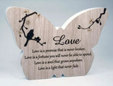 Love Sincerity Butterfly Sentiment Plaque